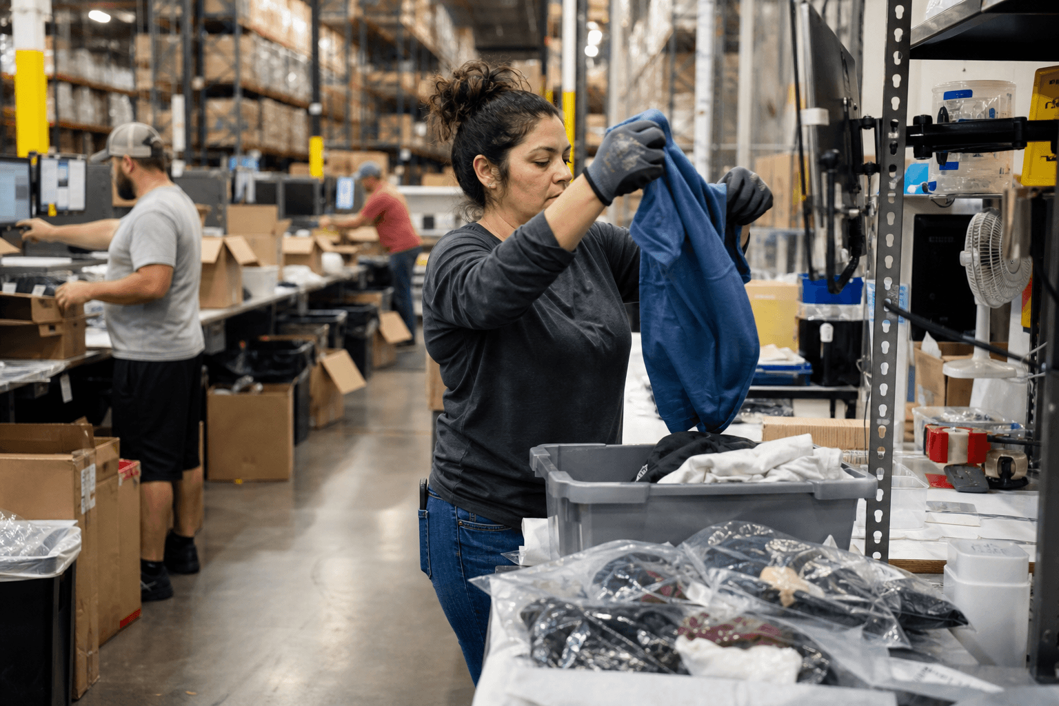 Ecommerce professionals coordinating workforce and operations priorities