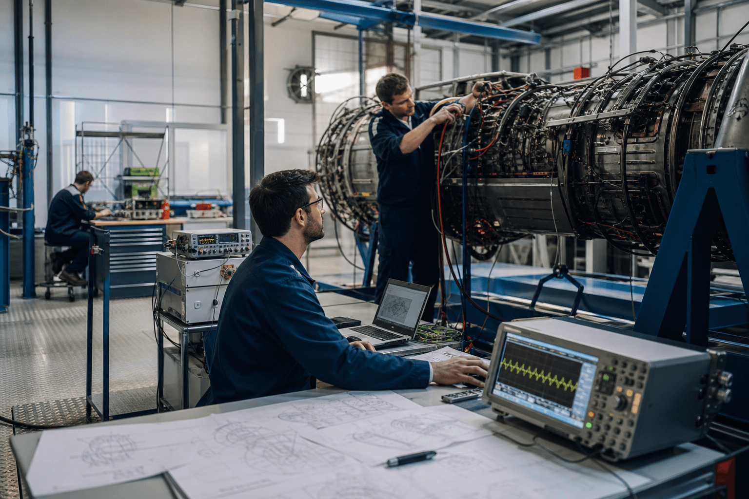 Engineering professionals coordinating workforce and operations priorities