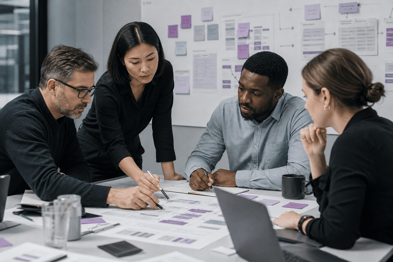 Cross-functional team mapping automation process steps