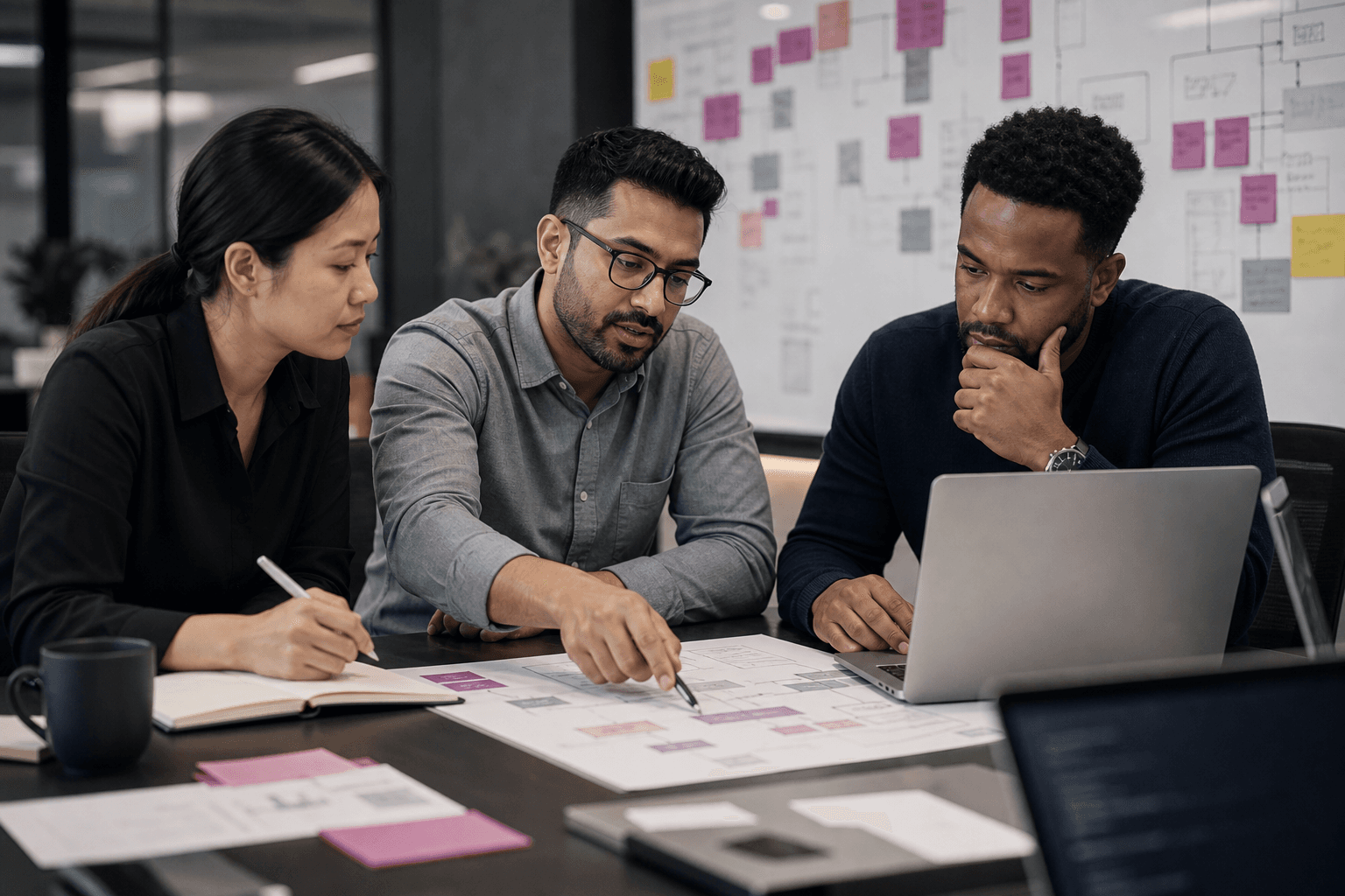 Technology Services delivery team collaborating on client work