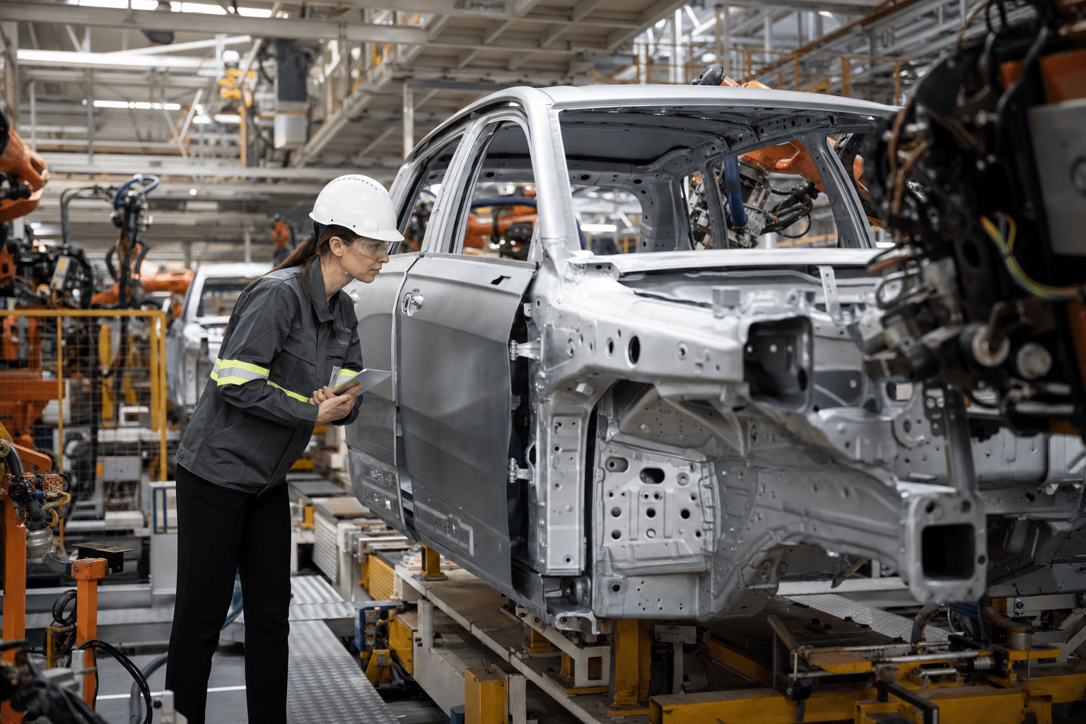 Automotive professionals coordinating workforce and operations priorities