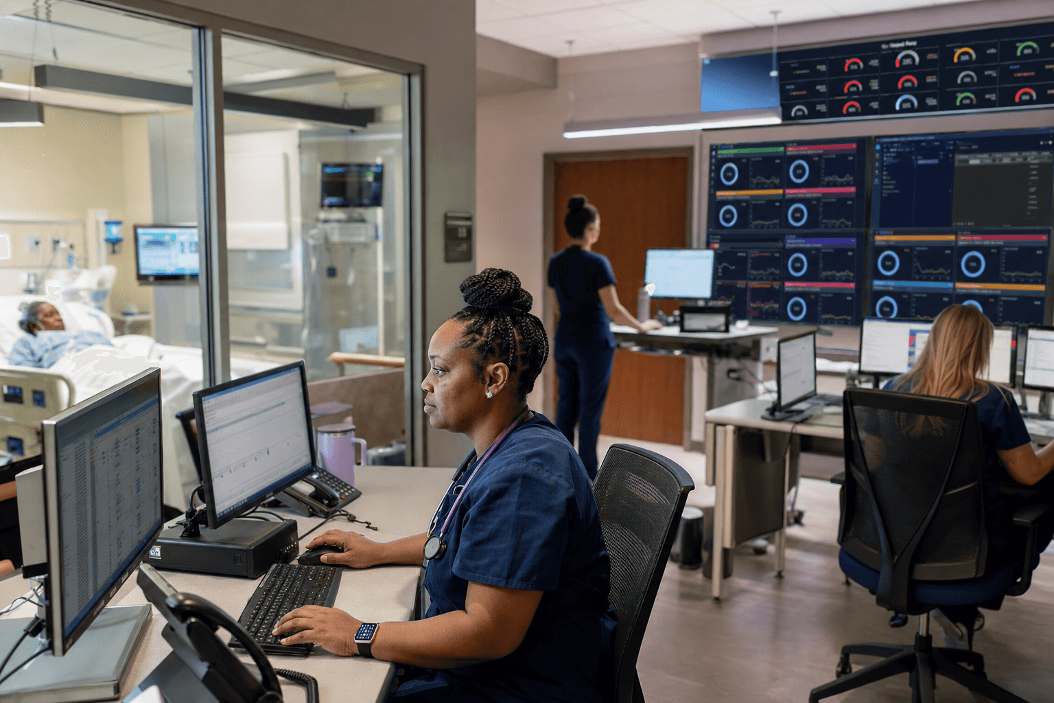 HealthTech professionals coordinating workforce and operations priorities