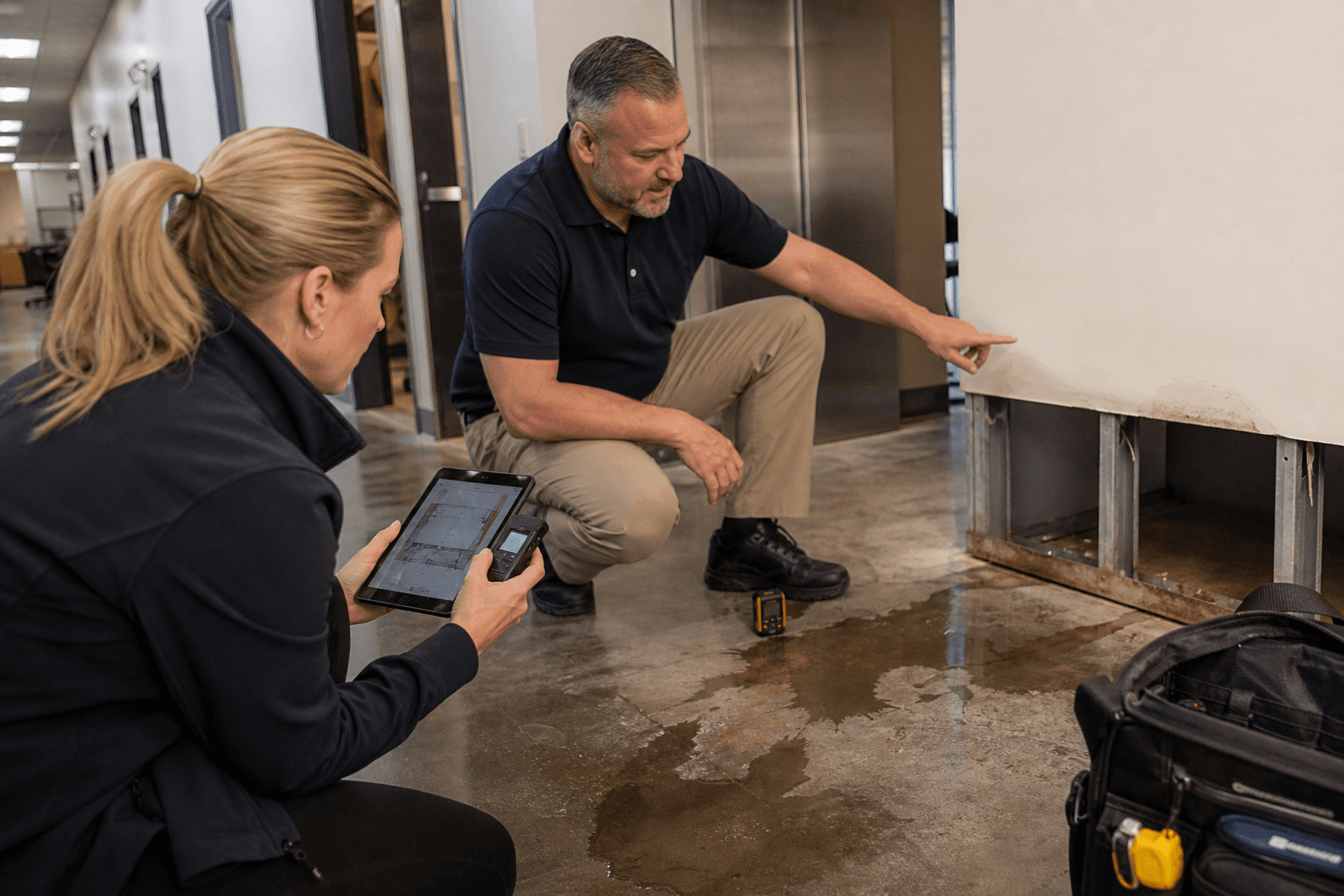 Insurance professionals coordinating workforce and operations priorities