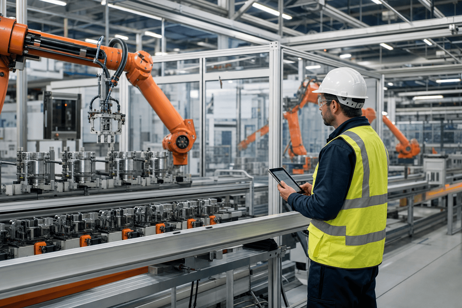Manufacturing professionals coordinating workforce and operations priorities